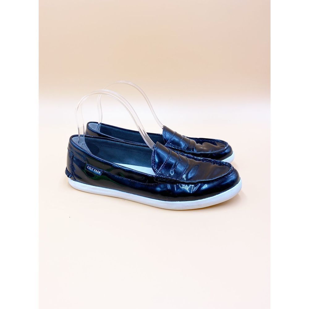 Cole Haan Pinch LTE Weekender D42841 Women US 8 Black Patent Penny Loafers X